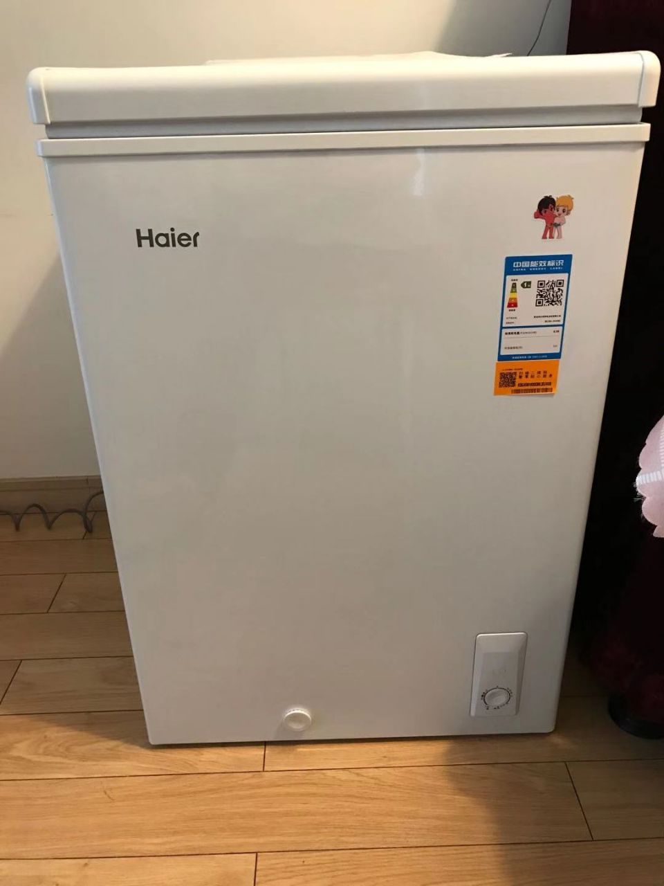 haier海尔冰柜小型家用 101升冷藏冷冻转换保鲜柜一机四用一级能效