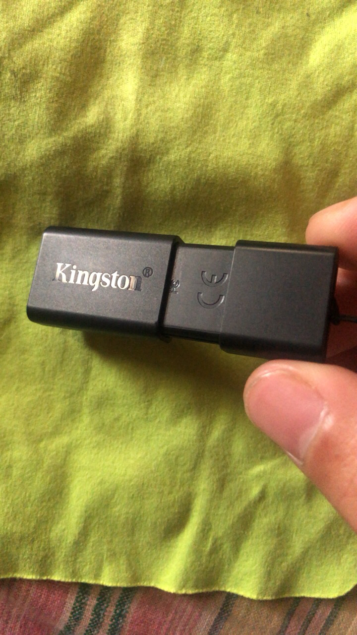 苏宁自营金士顿(kingston) dt 100g3 128gb usb3.0 u盘 黑色晒单图
