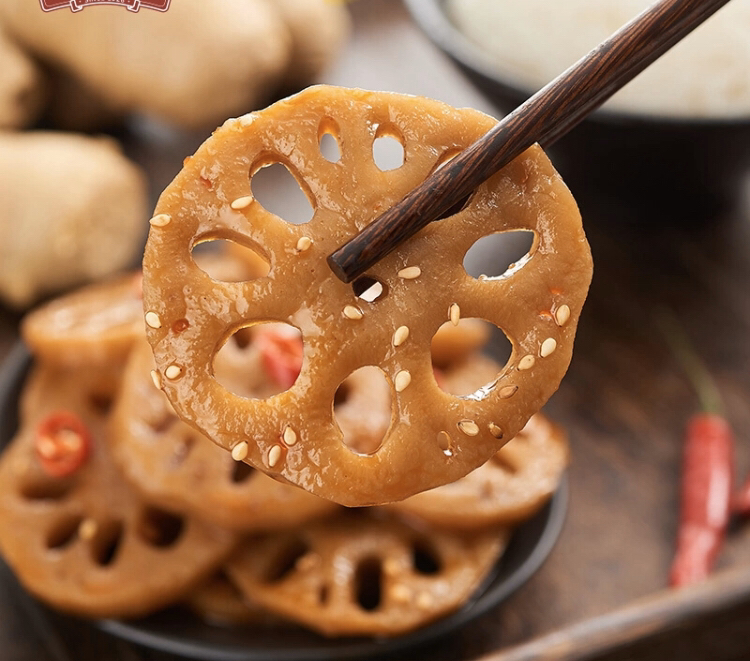 【20袋】蔡林记香脆酱卤藕片30g*20袋香辣零食麻辣味莲藕湖北特产休闲