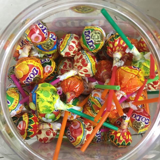 徐福记棒棒糖批发108支桶装混合水果味多嘟棒1026g儿童糖果零食