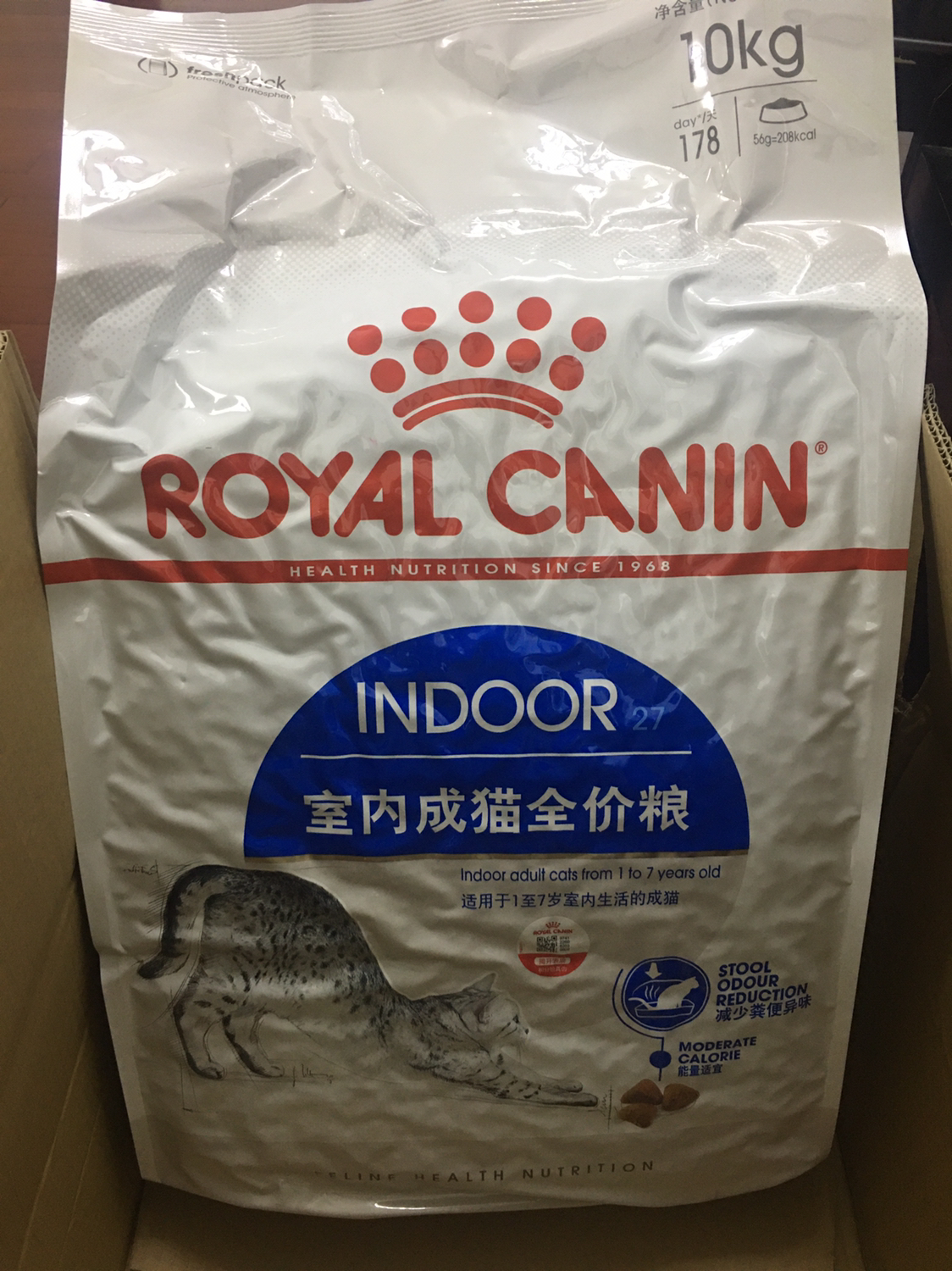 royal canin 皇家猫粮 indoor27室内成猫猫粮 全价粮 10kg 减少粪便