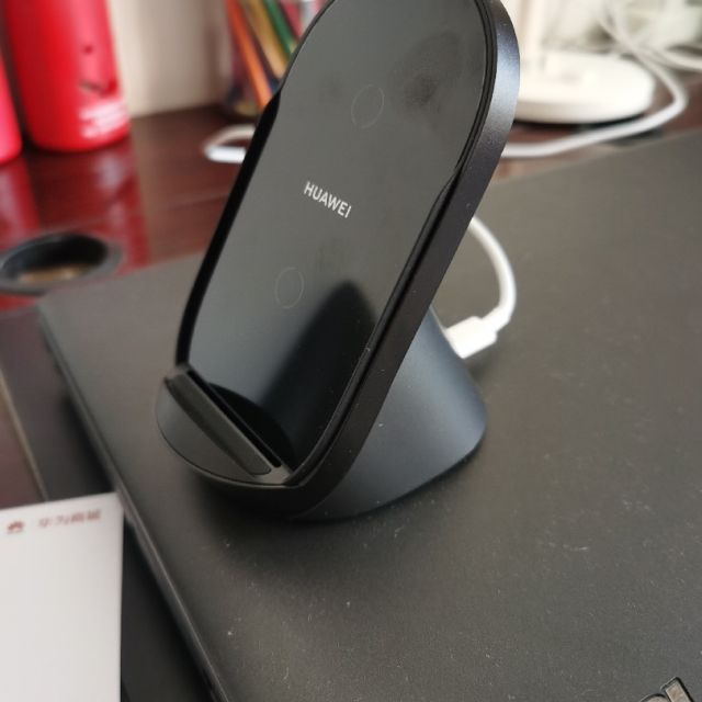 华为huawei华为超级快充立式无线充电器优雅黑可边用边充max40w适用于
