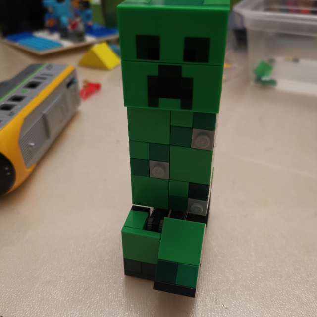 lego乐高20年1月新品21156 乐高我的世界大人仔爬行者和豹猫益智拼插