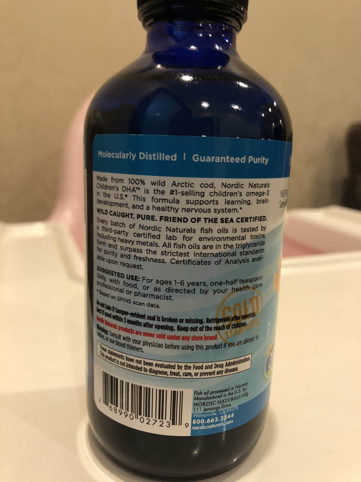 naturals挪威小鱼dha进口鱼油儿童宝宝婴儿补脑记忆力婴幼儿鳕鱼肝油