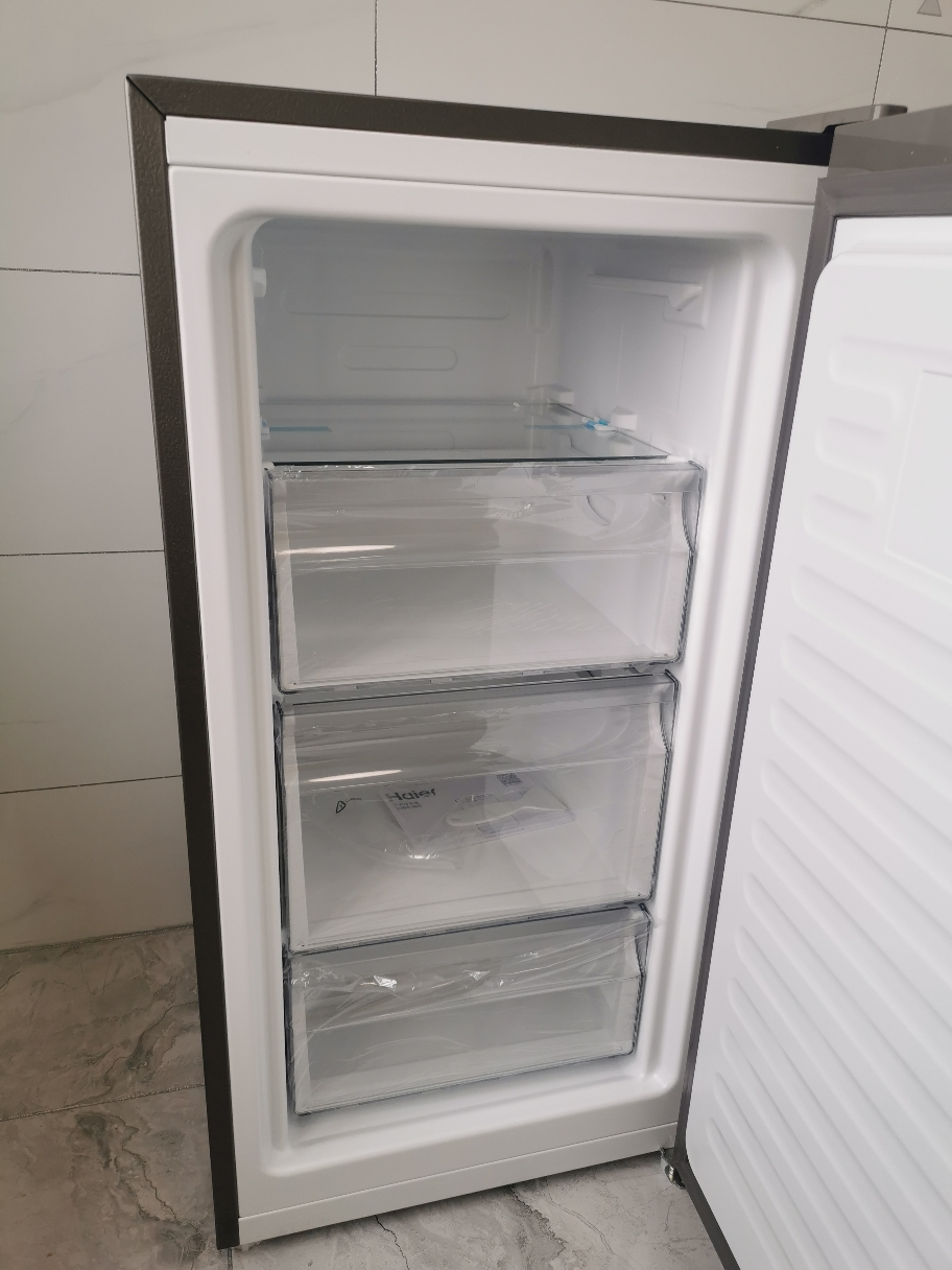 海尔(haier)冰柜家用小型抽屉式立式冷柜节能小冰箱迷你冷冻柜单门
