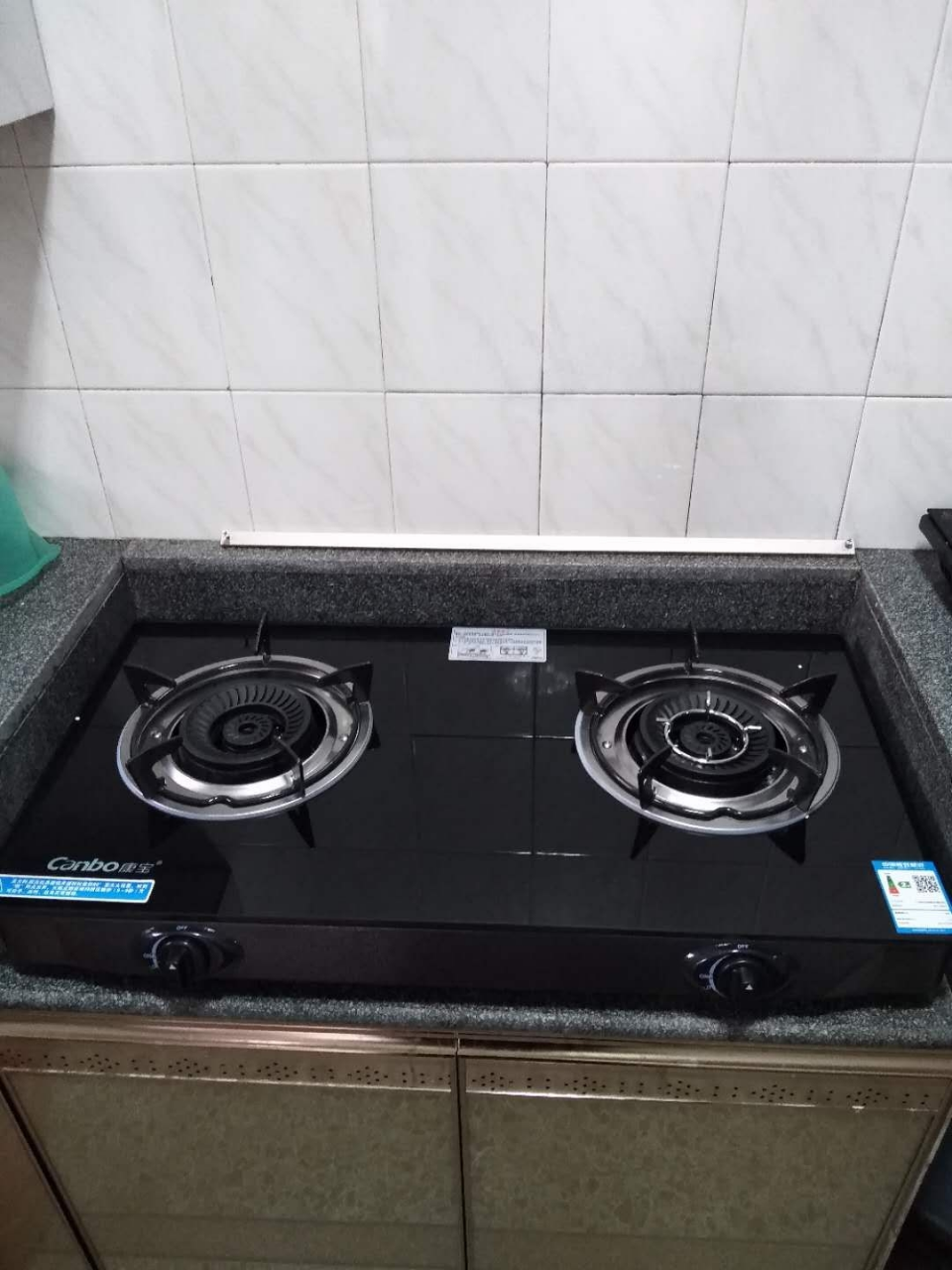 康宝(canbo)jzy-h240-eb20 燃气灶煤气灶台式钢化玻璃灶具双眼台式
