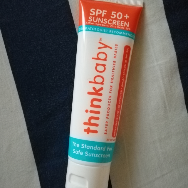 外出必备美国辛克宝贝thinkbaby婴儿物理防晒霜89ml支spf50任何肤质