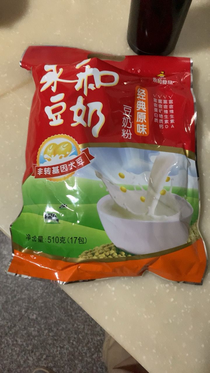 永和豆浆 经典原味豆奶粉 510g (新老包装随机发货)永和食品 品质保证