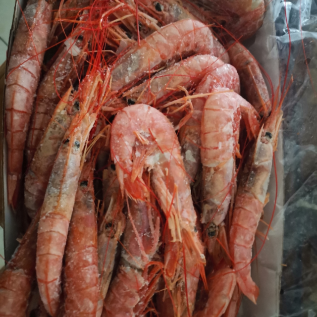 > wecook新鲜l2号阿根廷红虾2kg船冻野生海捕虾活冻大虾海鲜水产商品