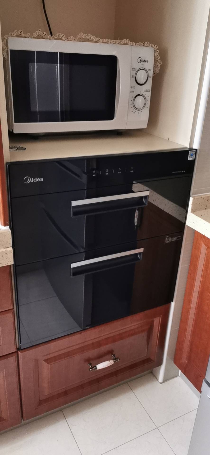 美的(midea)嵌入式消毒柜mxv-ztd100q15 91l大容量家用二星级厨房碗筷