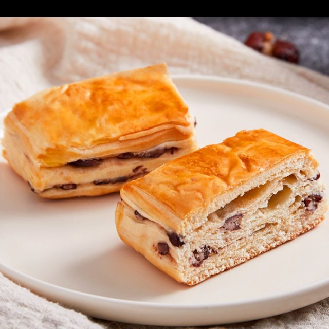 康泉 匠心豆红豆面包千层酥无蔗糖营养早餐代餐休闲零食整箱约500g