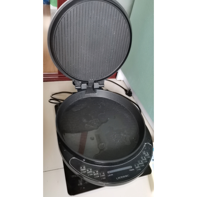 利仁电饼铛lrj8345家用加深大款多功能煎烤烙饼机悬浮式无油不沾苏宁