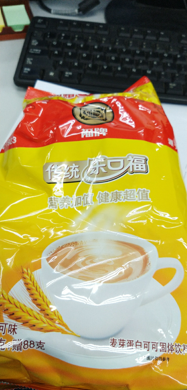 福牌 乐口福 老上海传统麦乳精 浓香可可味蛋白型固体饮料袋装 800g加