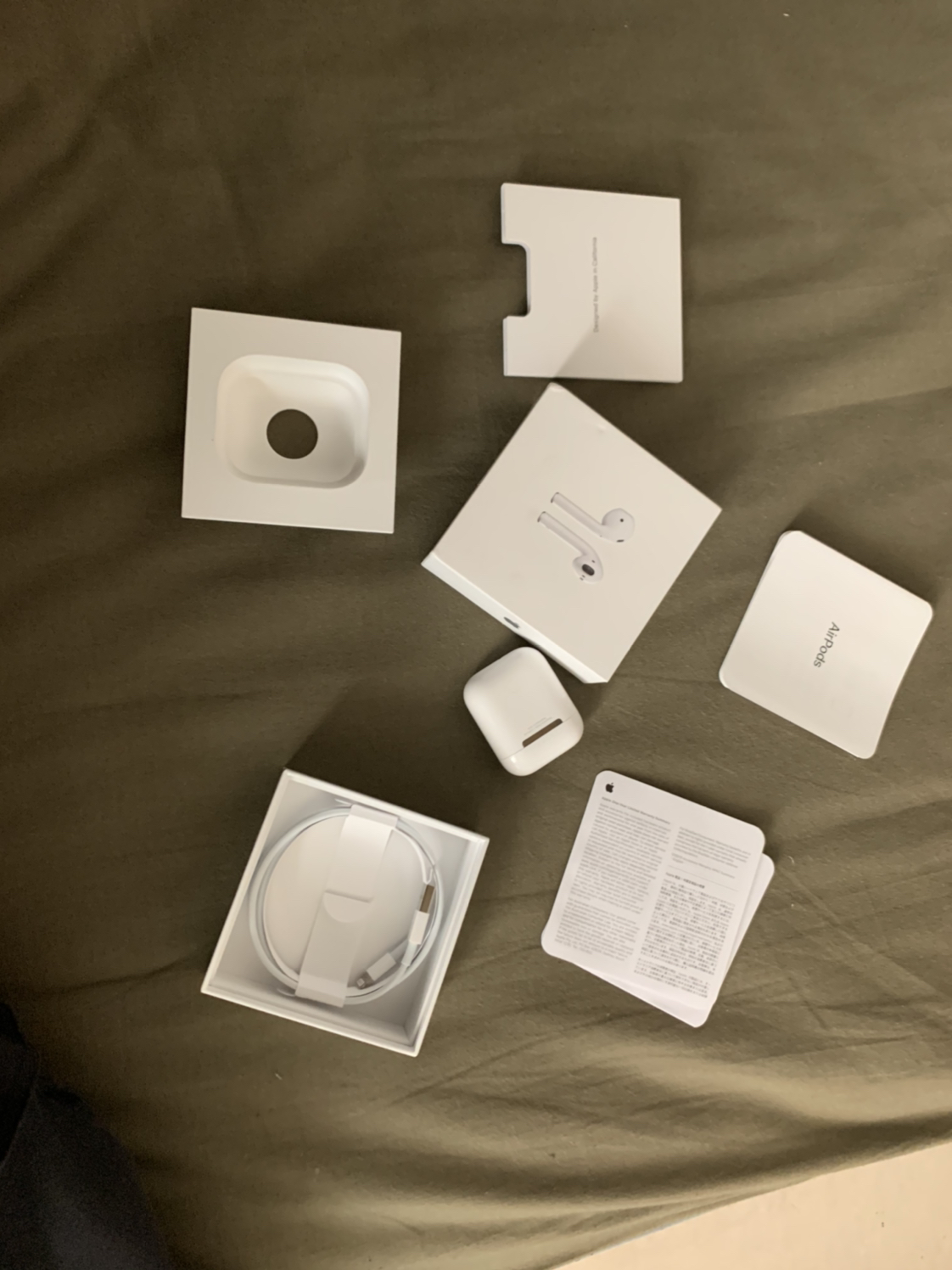 苹果(apple)iphone airpods2代(有线充电盒)苹果耳机 蓝牙耳机 无线