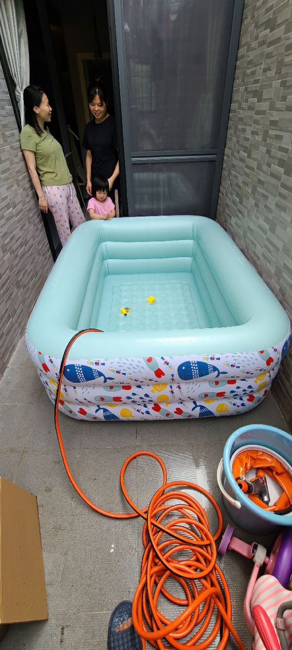 babycare 婴儿游泳池家用夏季加厚超大号小孩儿童充气游泳桶宝宝泡澡