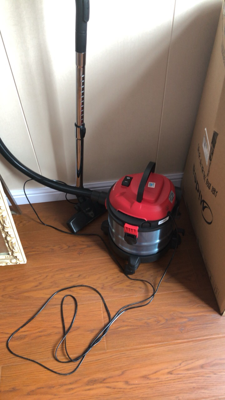 美的(midea)吸尘器 桶式家用 1200w大功率 干湿吹三用 商用家用工业用