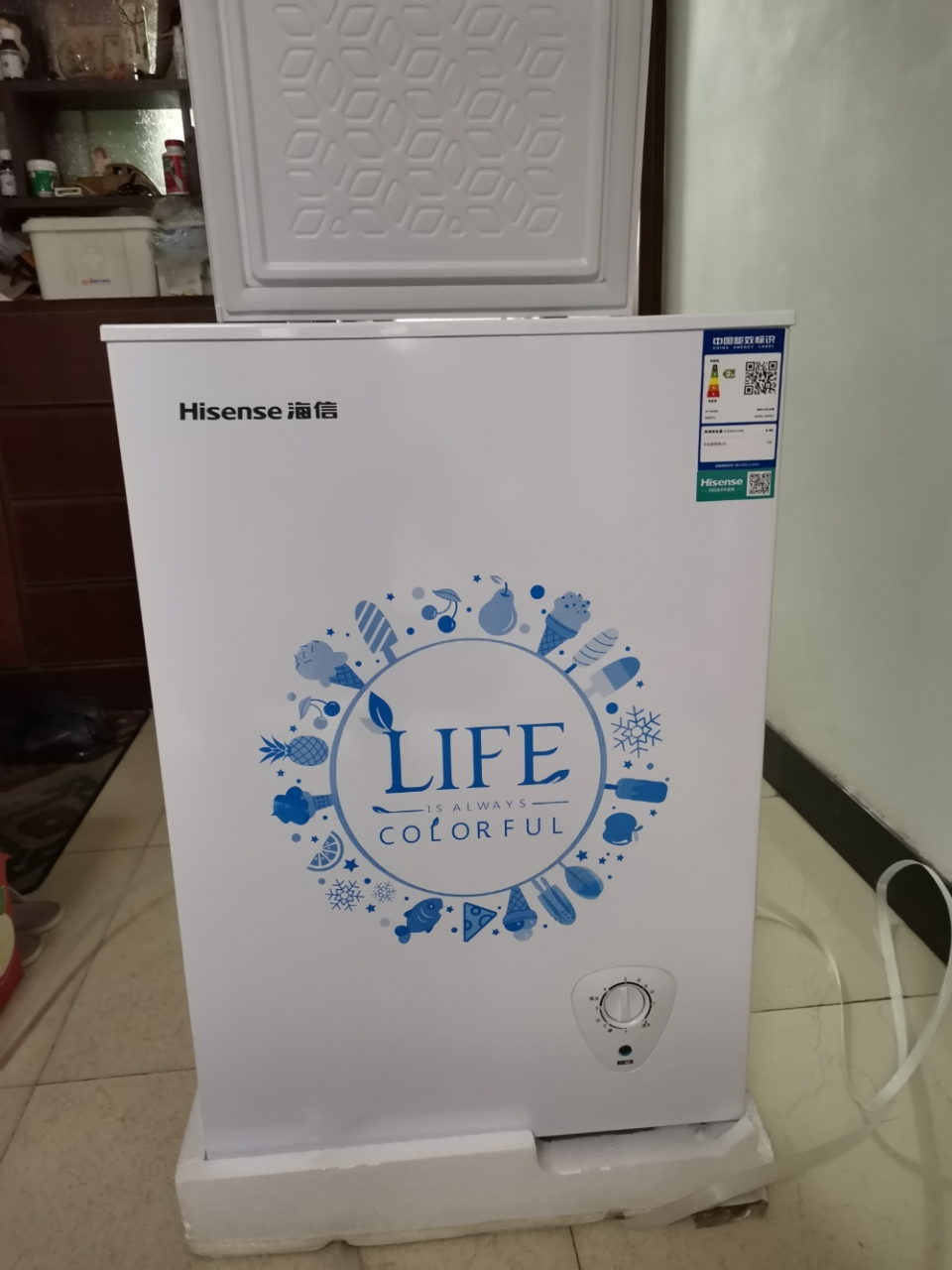 海信(hisense)100升家用节能静音冰柜冷藏冷冻单温单箱小型迷你冷柜