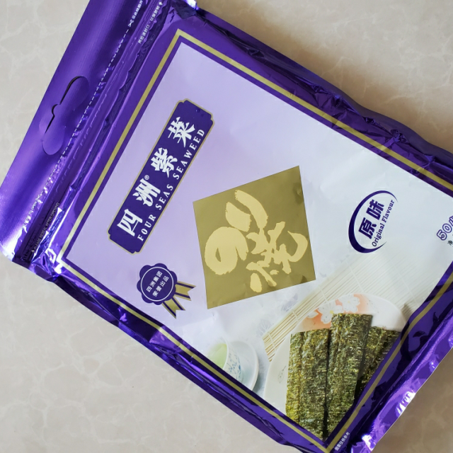 四洲紫菜即食海苔50束40g原味零食