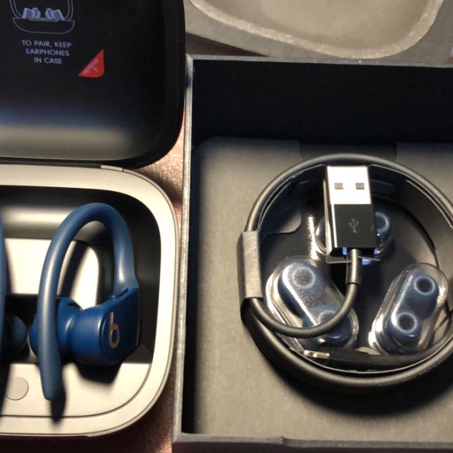 beatspowerbeatspro真无线蓝牙耳机入耳式运动耳机耳麦挂耳式带麦蓝色