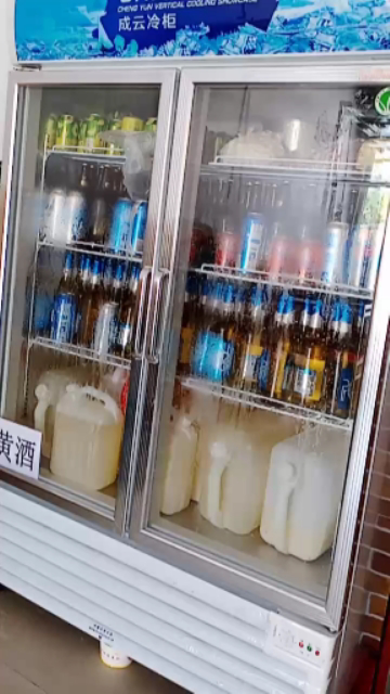 lg-760d 冷藏展示柜超市双门饮料柜商用大容量冷藏啤酒立式展示柜冰箱