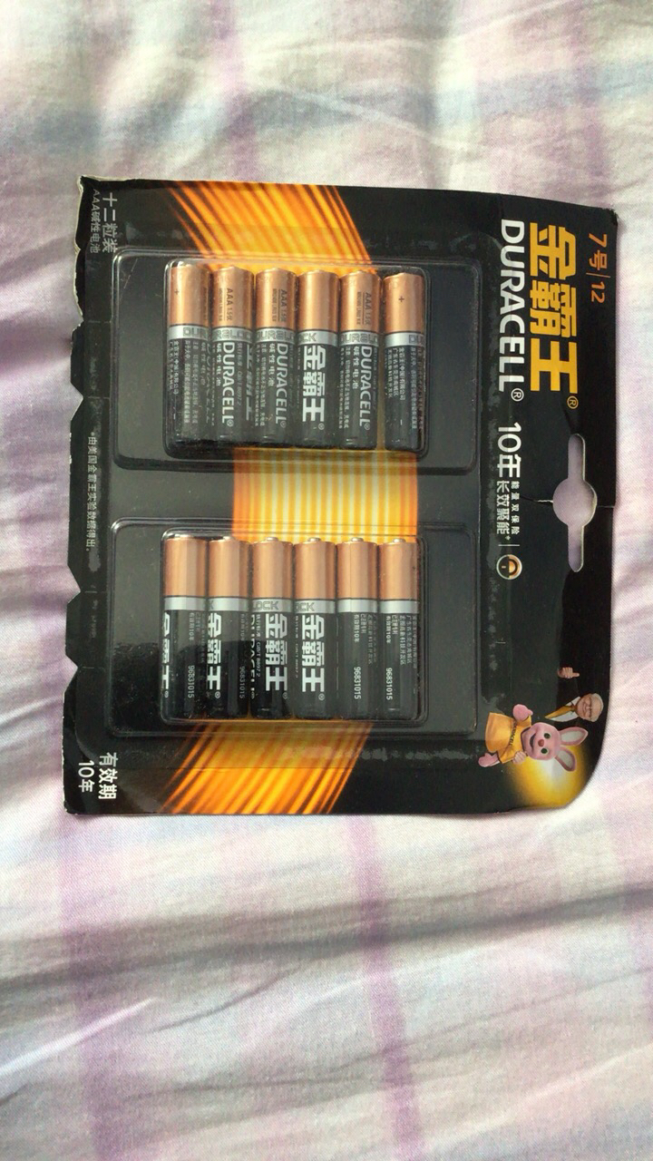 金霸王(duracell) 7号电池碱性电池12粒装1.