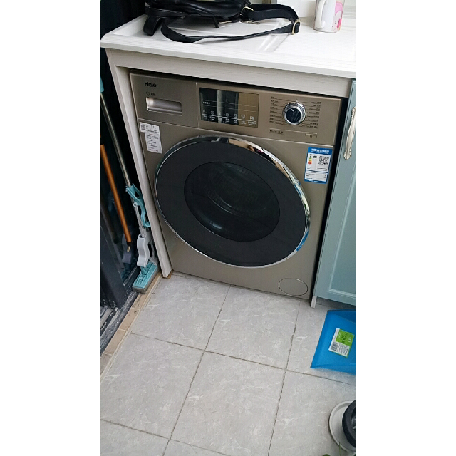 海尔haierxqg90b12826gu19公斤变频全自动家用滚筒洗衣机中途添衣高温