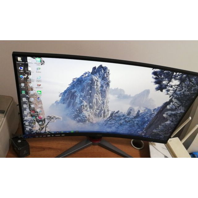 aoc cq27g2 27英寸2k高清曲面屏144hz刷新hdr技术/人体工学支架/电竞
