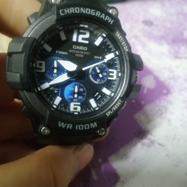 卡西欧(casio)男表 手表男石英表防水运动百搭日韩品牌腕表mcw-100h