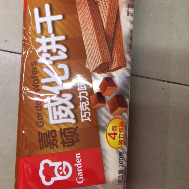 嘉顿garden威化饼干巧克力味200g袋