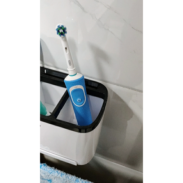 欧乐boralb电动牙刷成人2d声波震动d100樱花粉清新蓝双支装