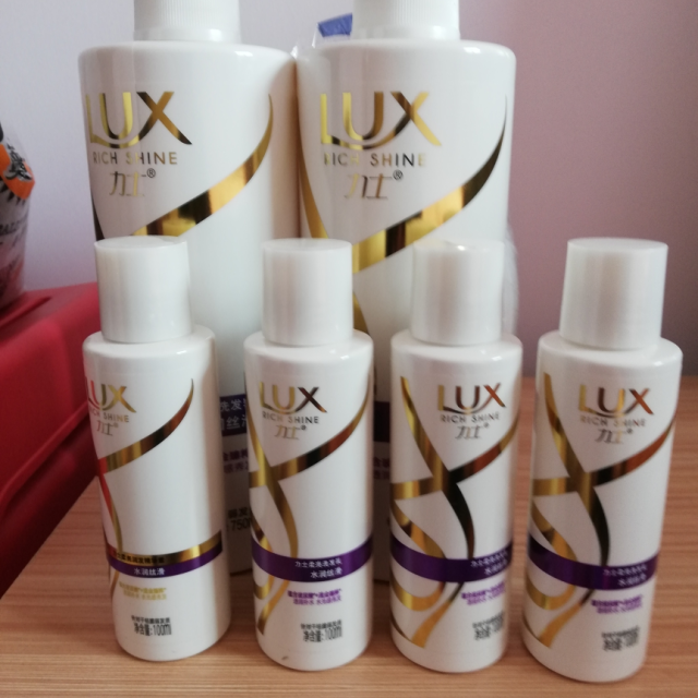 力士lux水润丝滑系列洗发乳精华素套组75021003100ml联合利华