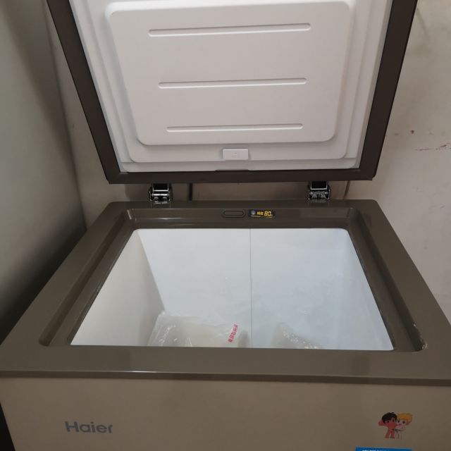 海爾haierbcbd100het100l家用小冰櫃冷藏冷凍轉換頂開門小冷櫃零下40