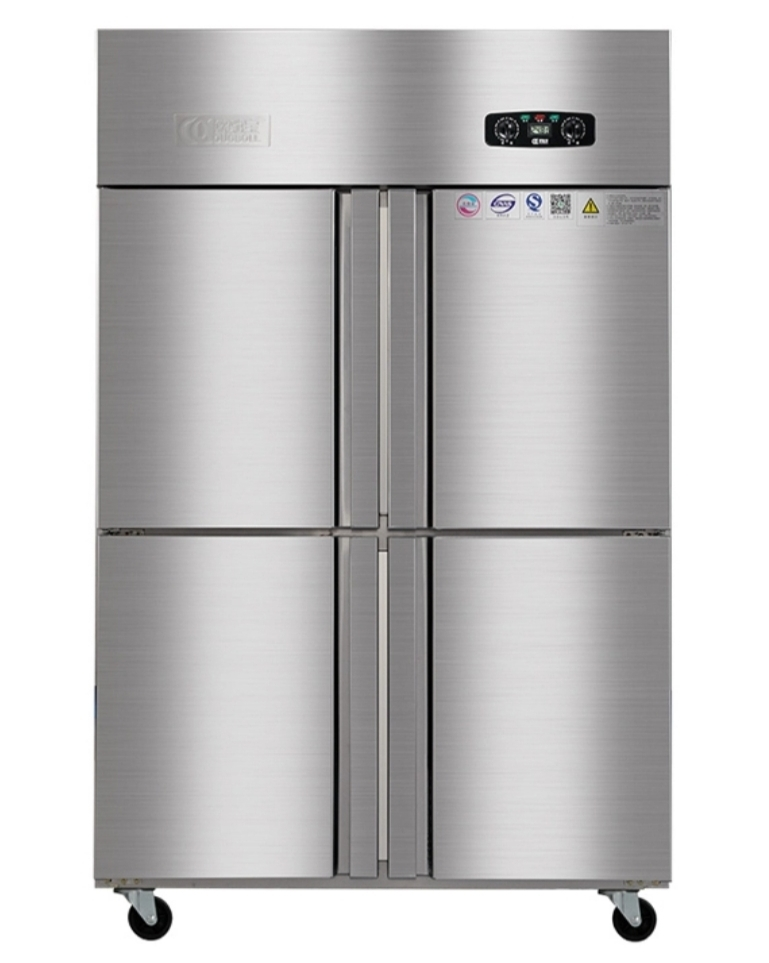 欧驰宝(oucboll)四门双温大容量不锈钢冰柜 商用冷柜 冷藏冷冻保鲜柜