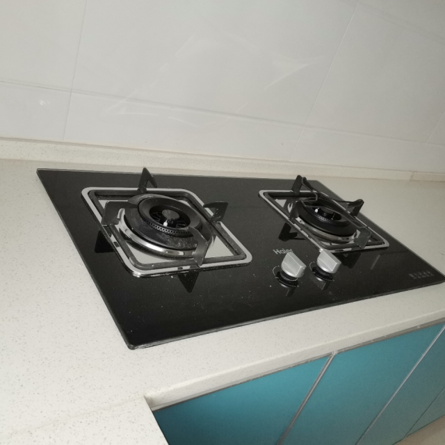 海尔haier台嵌两用式燃气灶具qe5b042kw宽频大火力家用天然气灶双灶