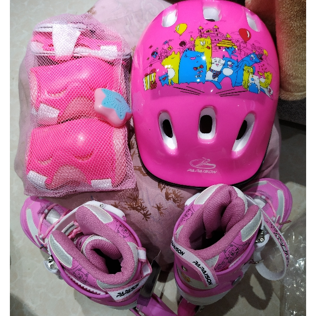 小状元溜冰鞋儿童全套装旱冰轮滑鞋初学者男童女童23610专业直排轮