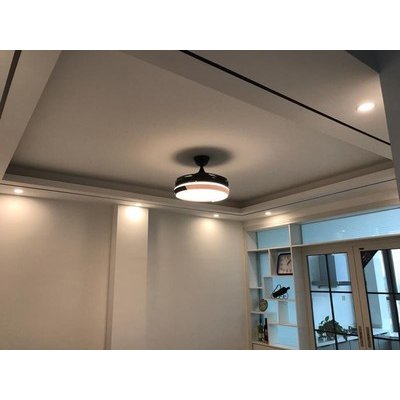 御家隐形吊扇灯客厅灯餐厅吊灯带风扇吊灯创意个性北欧风格简约现代
