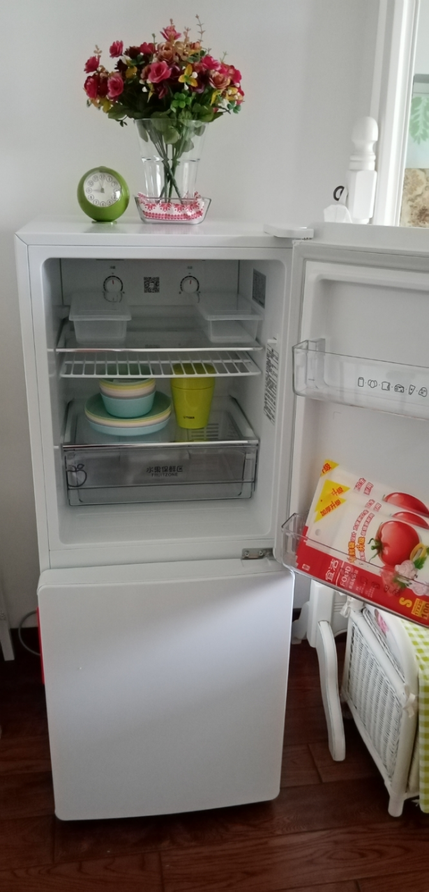 海尔统帅 150升 迷你小型 风冷无霜 两门双门 复古小冰箱 家用宿舍
