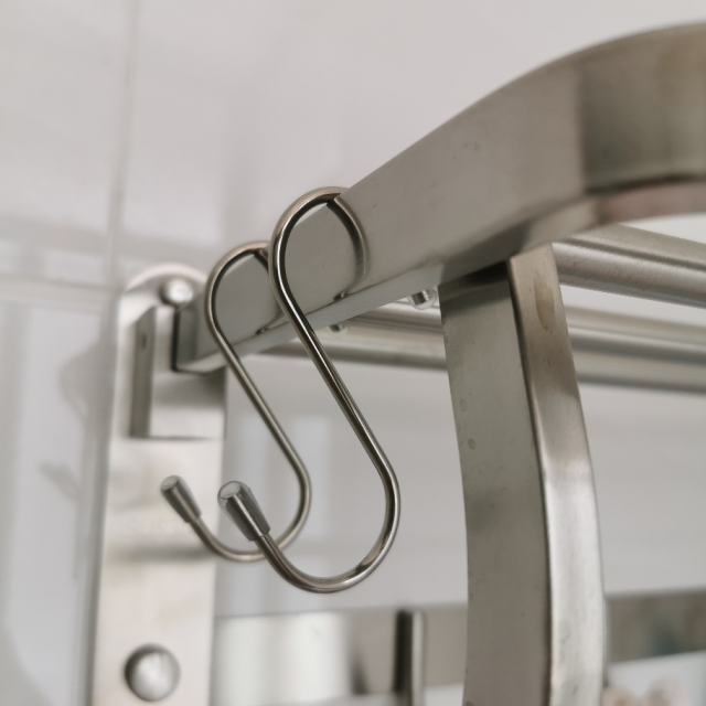 欧润哲s挂钩不锈钢升级经典款厨房s型挂钩墙壁门后衣橱衣服装金属免钉