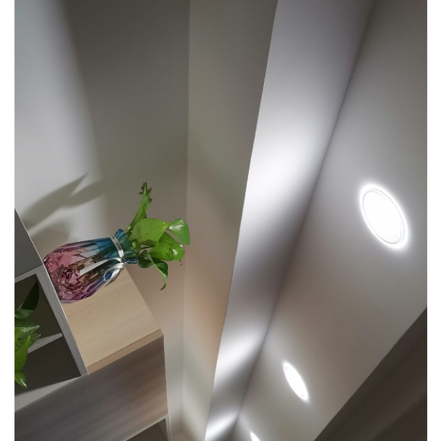 > 松下led导光板筒灯嵌入式客厅天花灯调色洞灯透明透光三色光桶灯