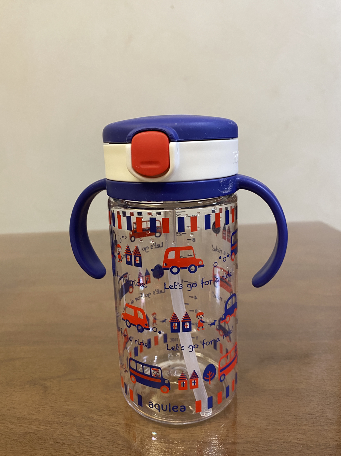 richell利其尔儿童吸管水杯宝宝夏季水杯喝水杯便携新款透透杯儿童