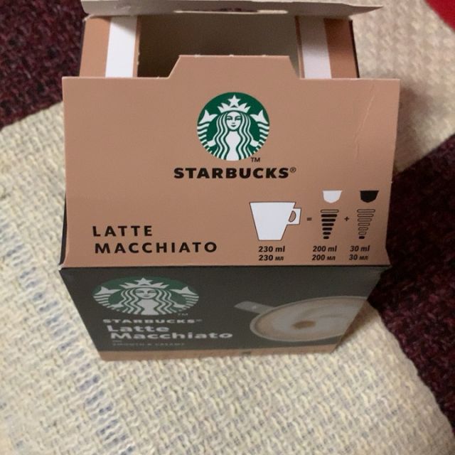 星巴克starbucks拿铁玛奇朵咖啡咖啡胶囊129g内含12颗