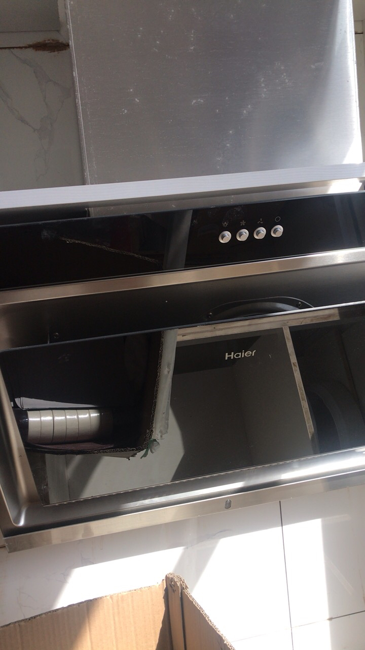 海尔(haier)吸油烟机 cxw-200-e800c2 宽距侧吸 不锈钢装饰罩晒单图