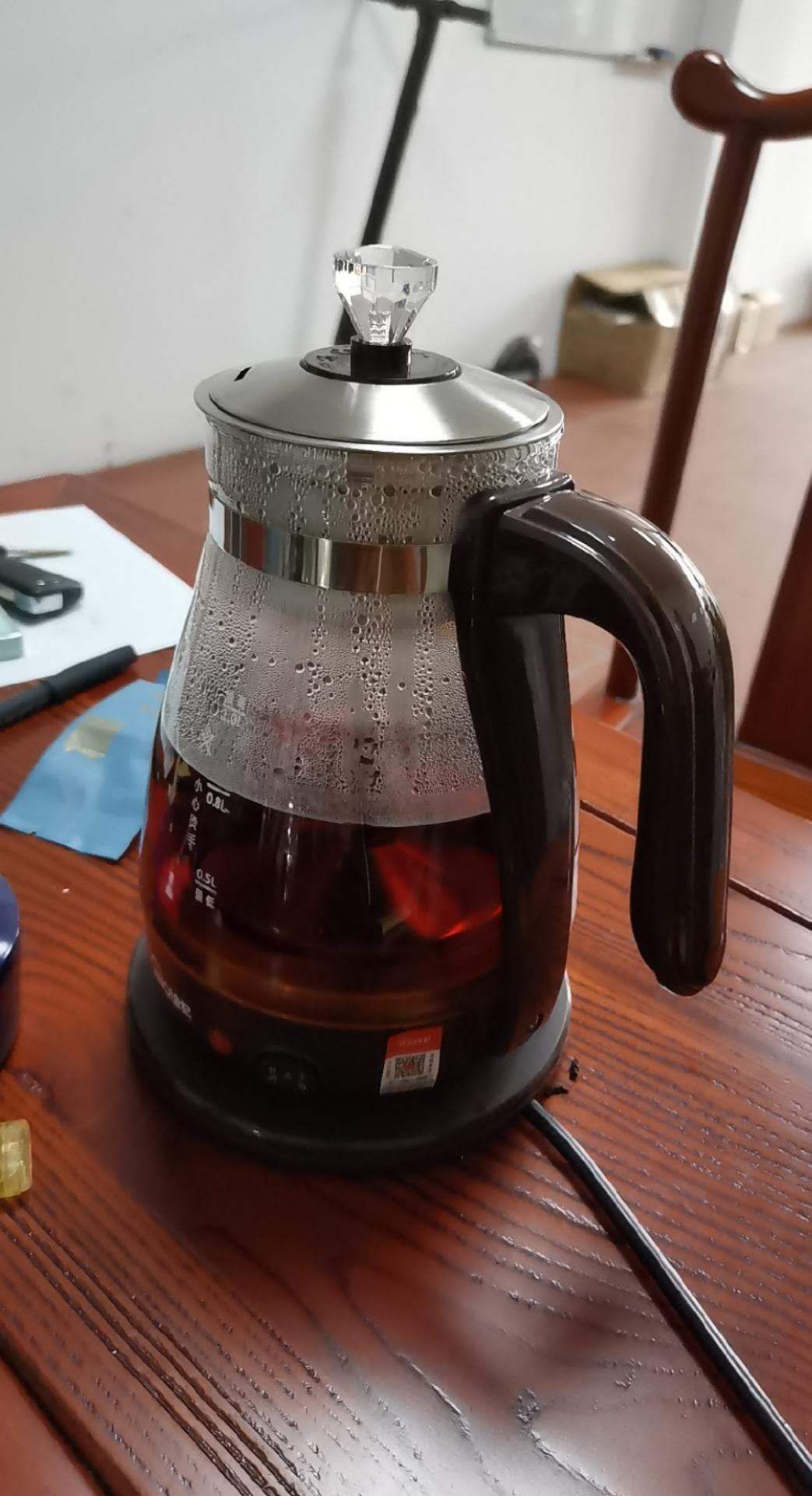 金杞 全自动蒸汽煮茶器电茶壶蒸茶器普洱家用玻璃煮茶黑茶壶电热茶壶