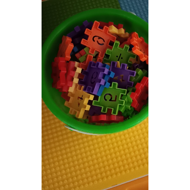 【数字插块100颗粒】蓓臣益智拼插拼接彩虹色数字积木/大颗粒积木插块