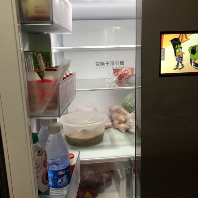 海尔冰箱bcd406wigiu1十字对开门风冷无霜406l高端智能大屏冰箱变频