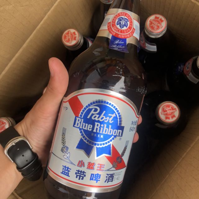 blueribbon蓝带小蓝王啤酒640ml12瓶整箱经典11黄啤酒