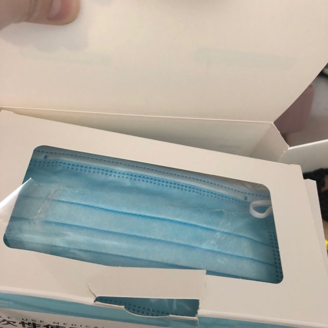 蓝禾医疗一次性医用50只装口罩防尘防菌防飞沫