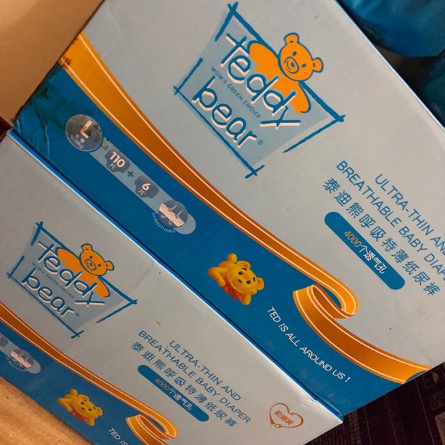 泰迪熊呼吸特薄纸尿裤婴儿尿不湿l116片914kg