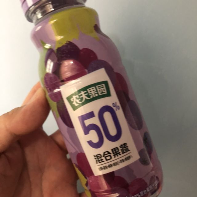 农夫山泉农夫果园50混合果蔬葡萄蓝莓250ml12塑膜装
