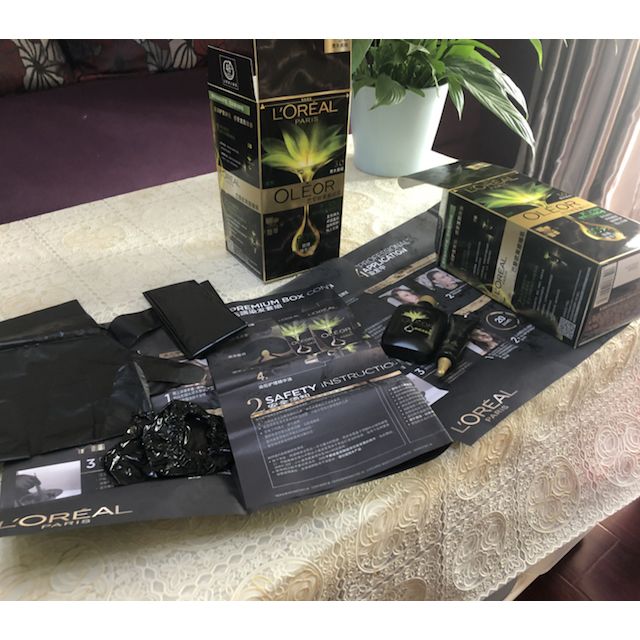 屈臣氏巴黎欧莱雅臻萃精华油染发霜30青木黑褐60g60g40ml12ml自己在家